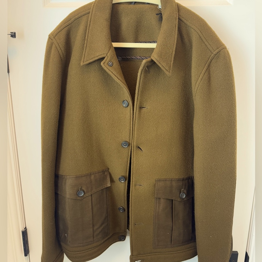 Billy Reid men’s green deck coat size large